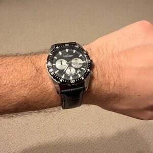 Jacques Lemans Black and Silver Watch